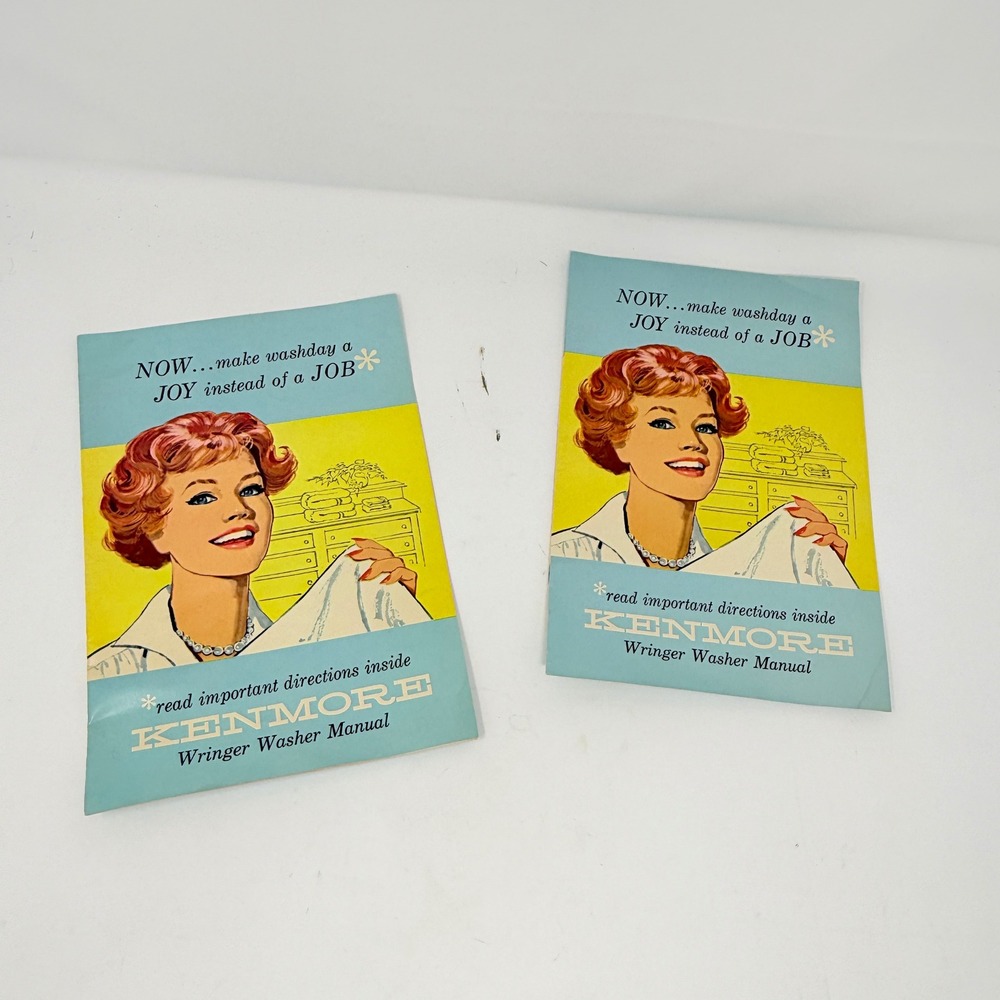 Vintage Kenmore Wringer Washer Manuals Sears Home Appliance‎ Blue Yellow